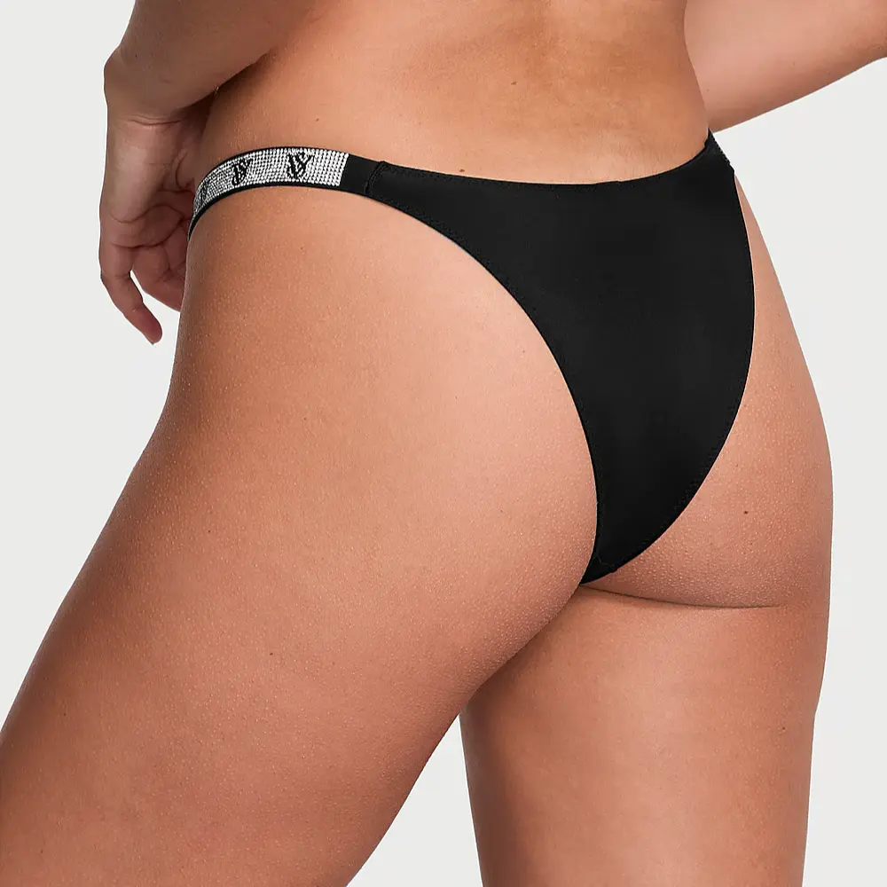 Бразильські трусики з сяючим ремінцем Black