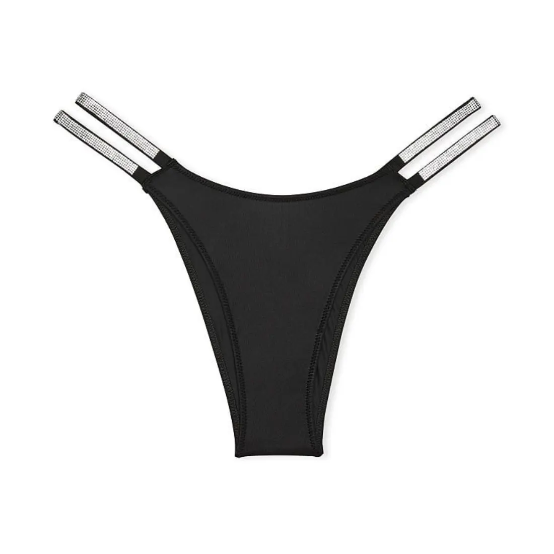 Трусики бразиліани Victoria's Secret Double Shine Strap Black