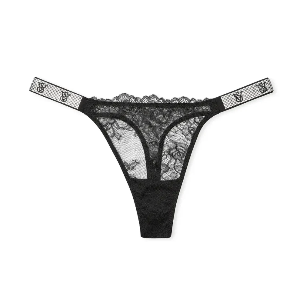 Стрінги мереживні Shine Strap Rose Lace Black