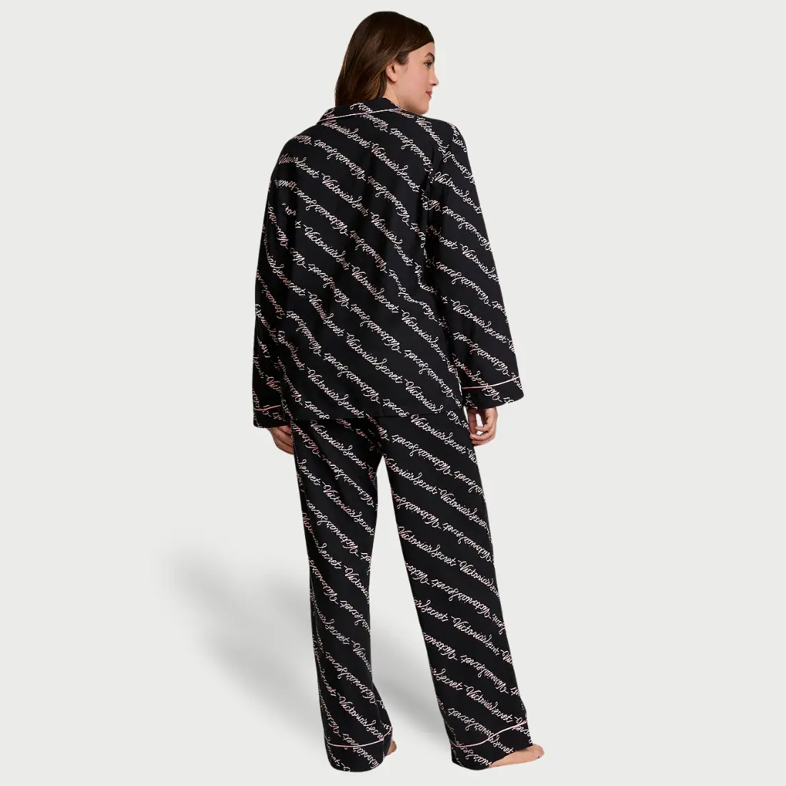 Фланелева піжама Victoria's Secret Ribbon Scripts штани