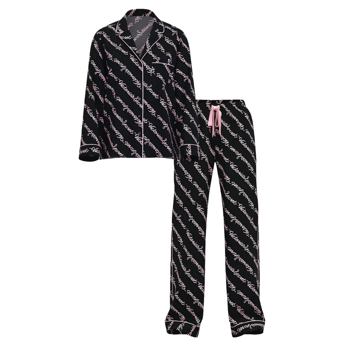Фланелева піжама Victoria's Secret Ribbon Scripts штани