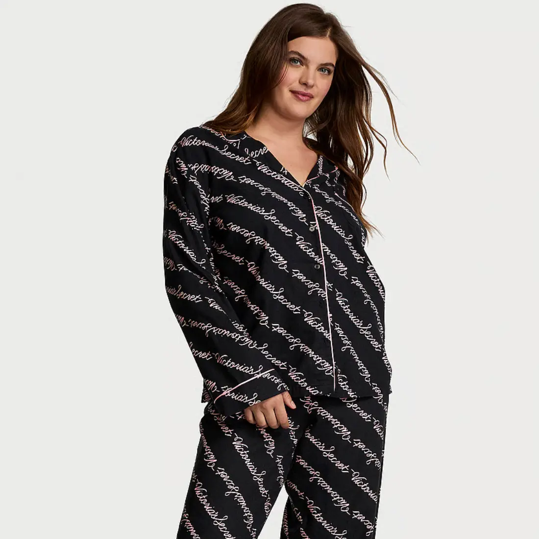 Фланелева піжама Victoria's Secret Ribbon Scripts штани