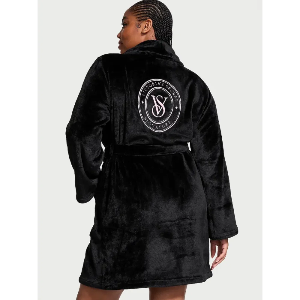 Плюшевий халат Victoria's Secret Cozy Plush Robe Black