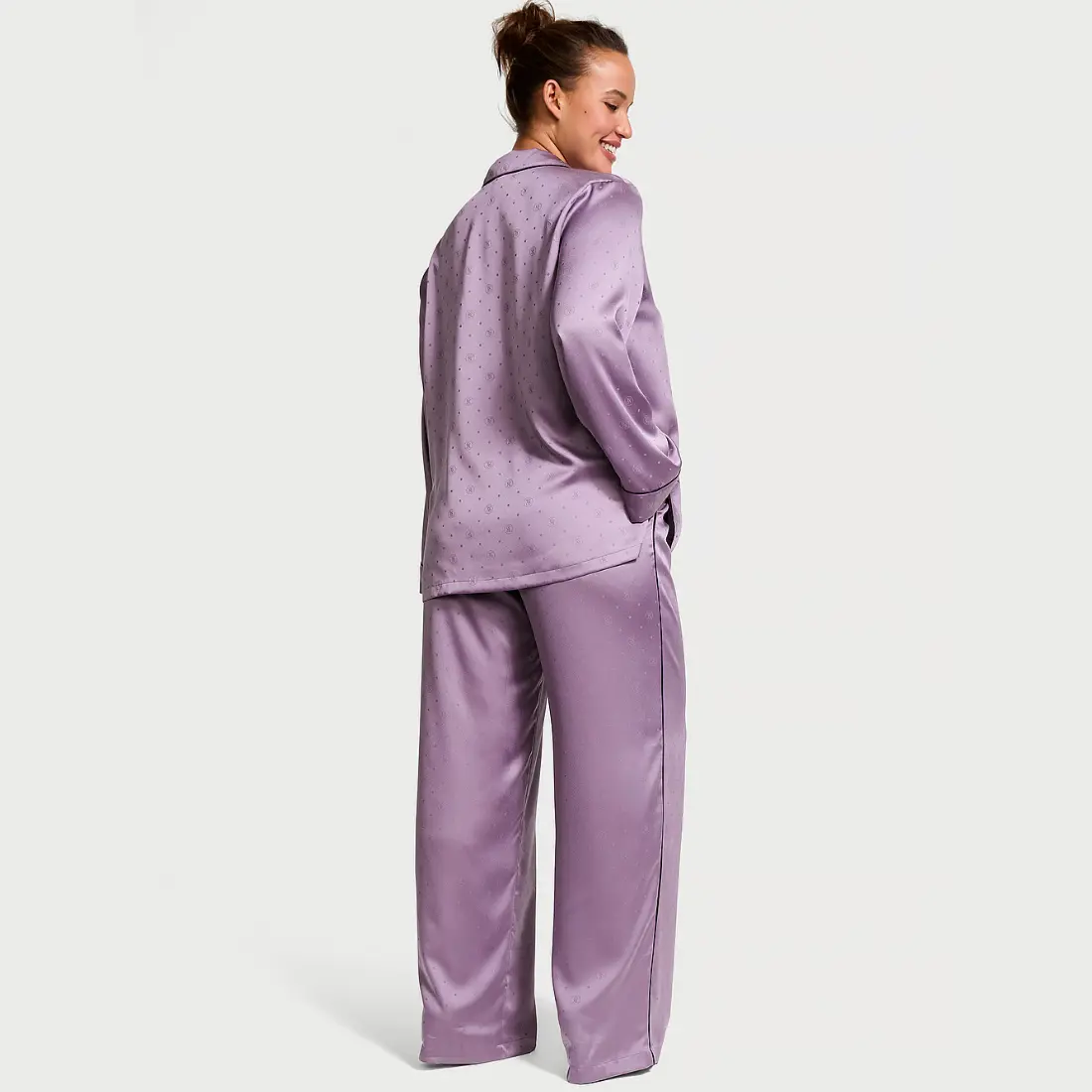 Сатинова піжама Victoria's Secret Frozen Plum зі штанами