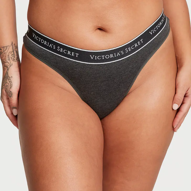 Трусики стрінги Cotton Thong Charcoal Grey