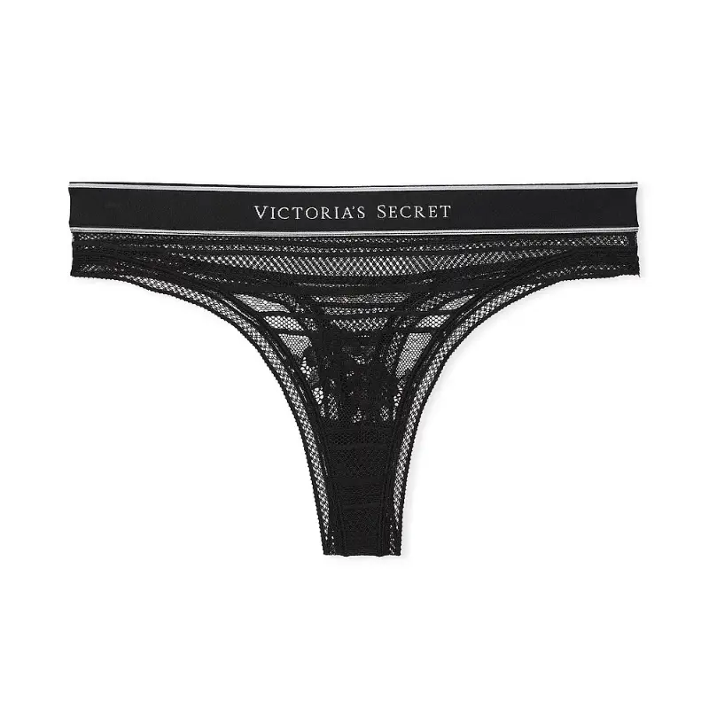 Трусики стрінги Logo Lace Thong Black