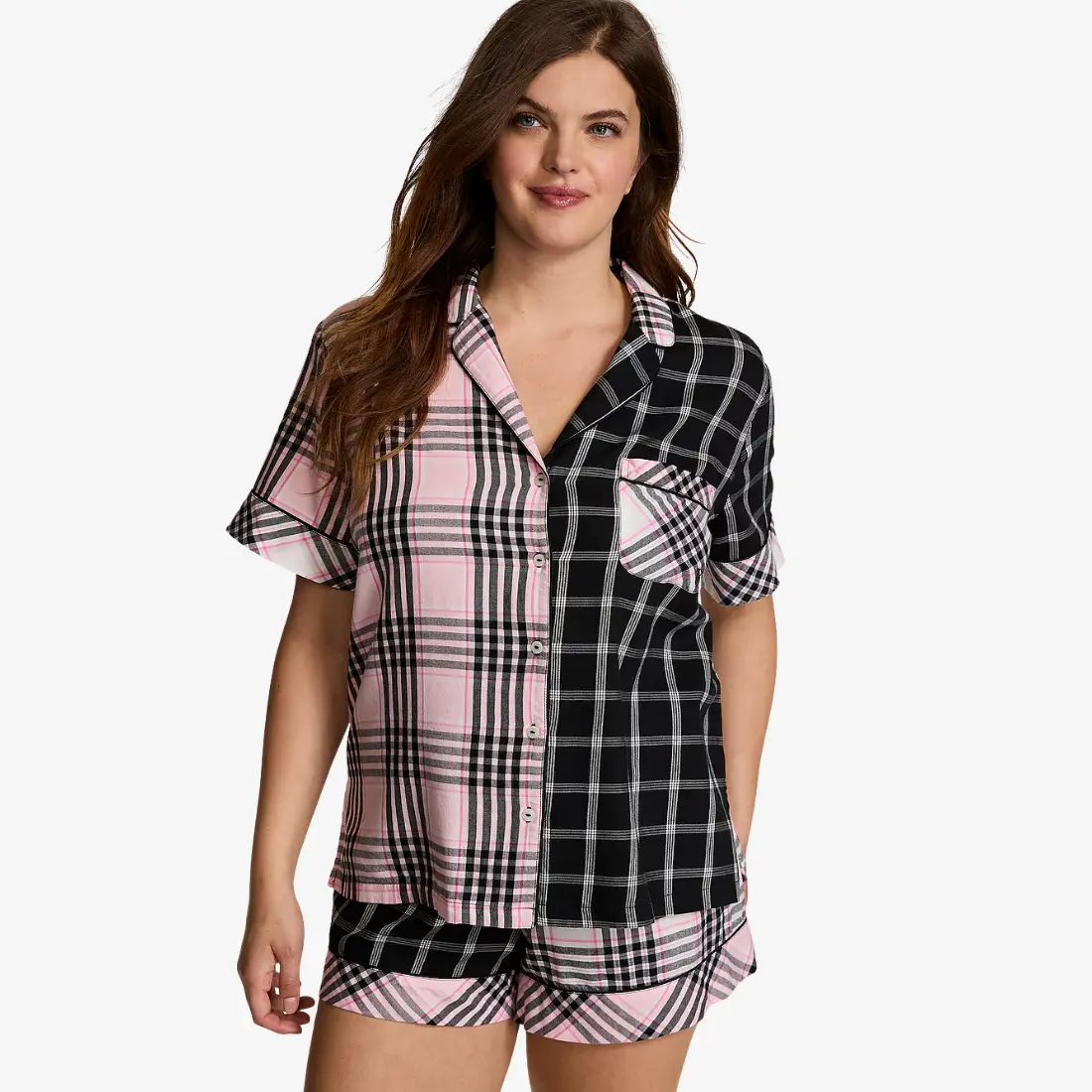 Фланелева піжама Victoria's Secret Pink Black Plaid шорти