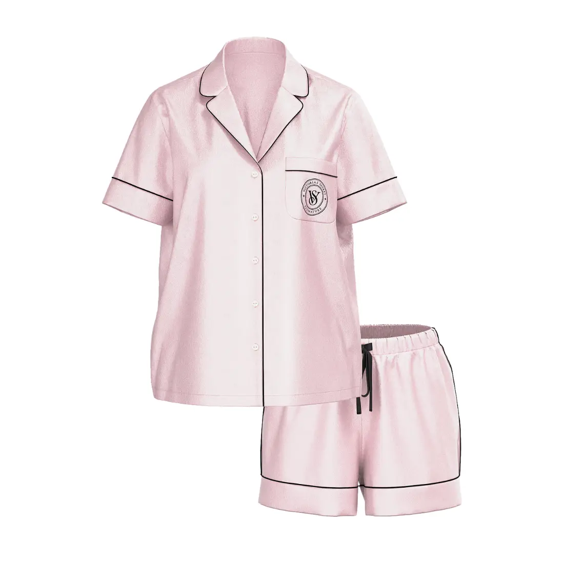 Сатинова піжама Victoria's Secret Pretty Shimmer з шортами