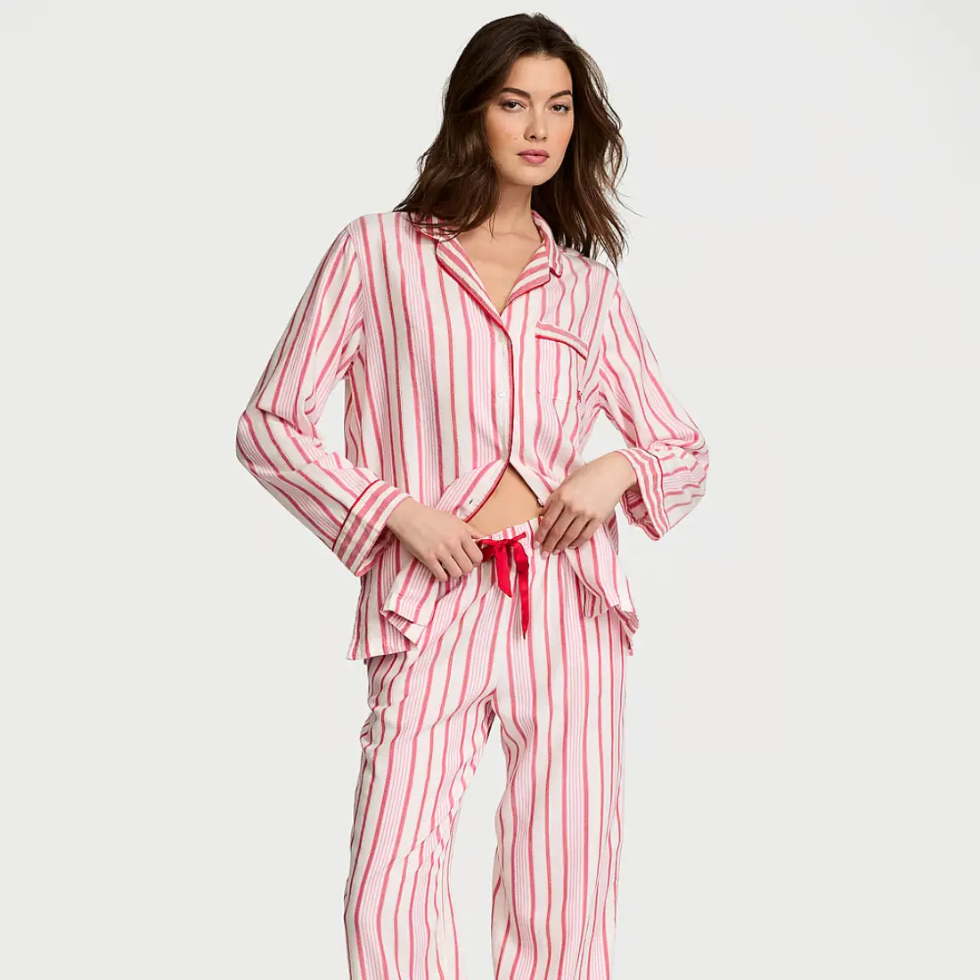 Фланелева піжама Вікторія Сікрет Candy Cane Stripes штани