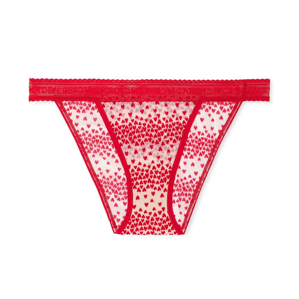 Трусики танга Tanga Lipstick Flocked Hearts