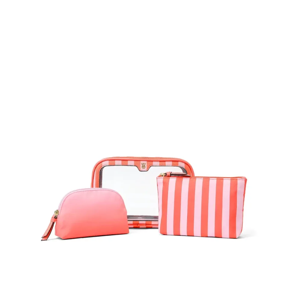 Косметичка 3 в 1 Makeup Bag Glow Orange Stripe