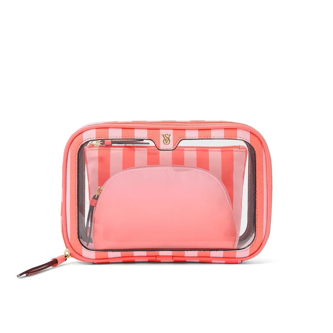 Косметичка 3 в 1 Makeup Bag Glow Orange Stripe