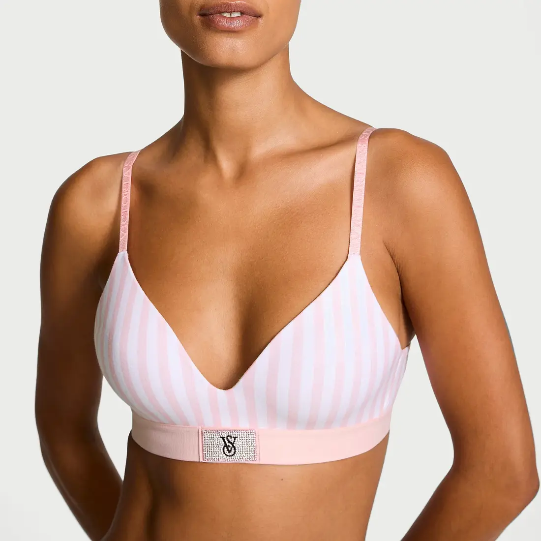 Бюстгальтер без кісточок з патчем Pink Stripes
