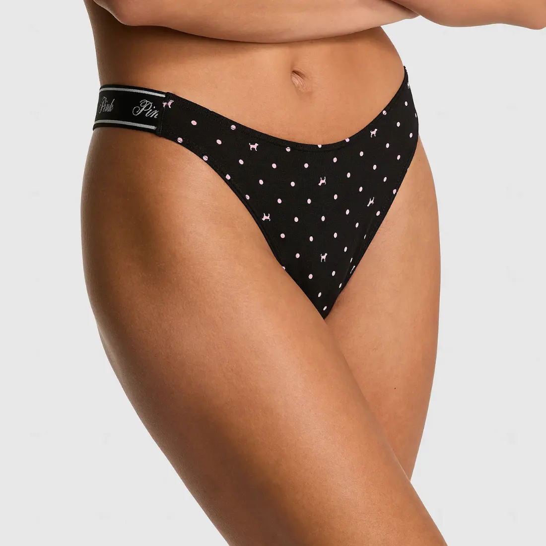 Стрінги Logo Cotton Black Dot Dog