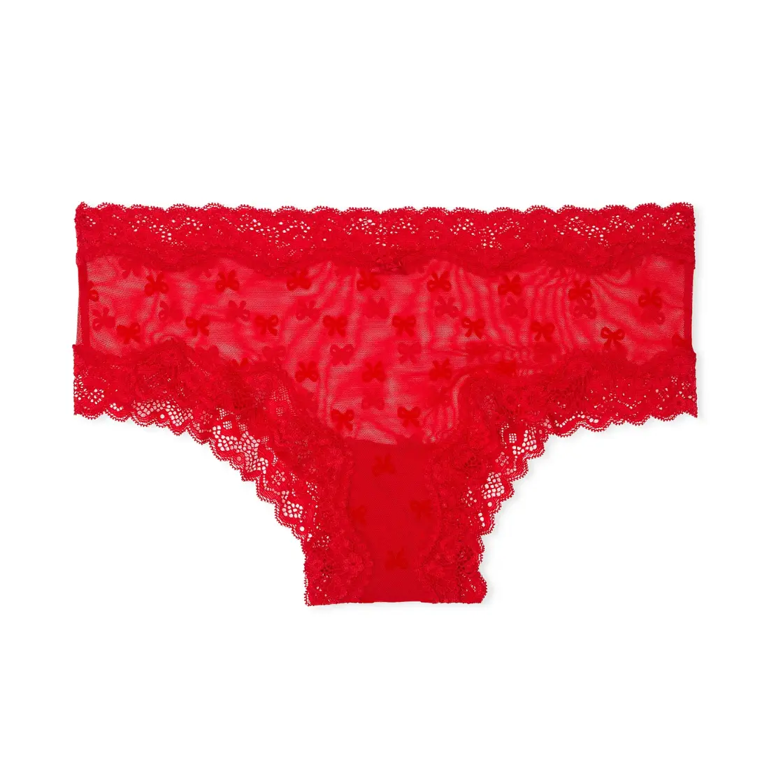 Сітчасті чіки з мереживом Bright Vermillion Bows
