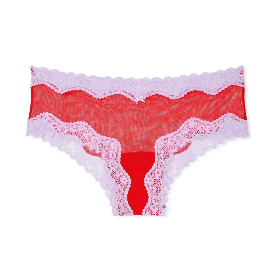 Сітчасті чіки з мереживом Bright Vermillion and Silky Lilac