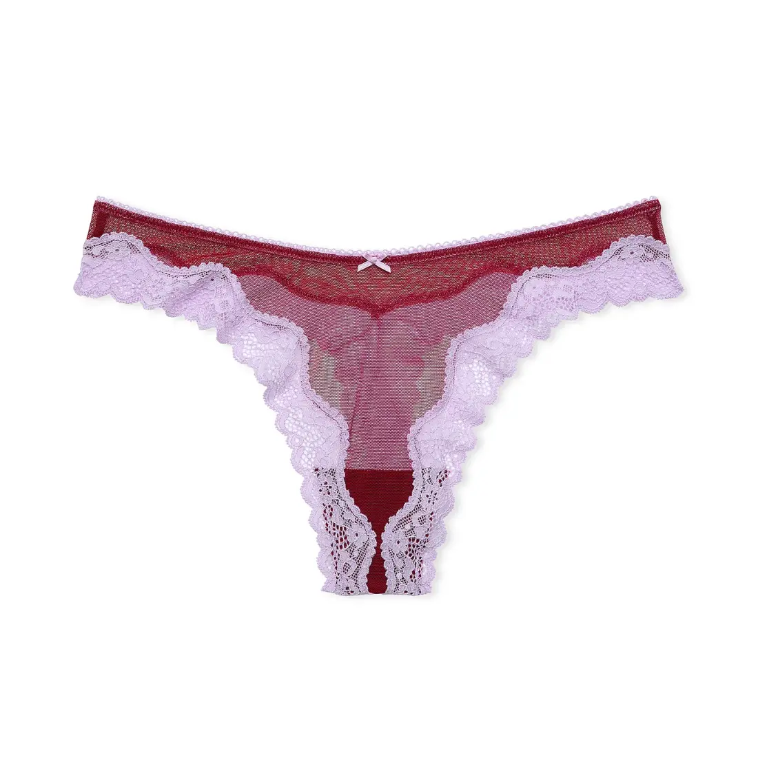 Сітчасті стрінги з мереживом Campari Red