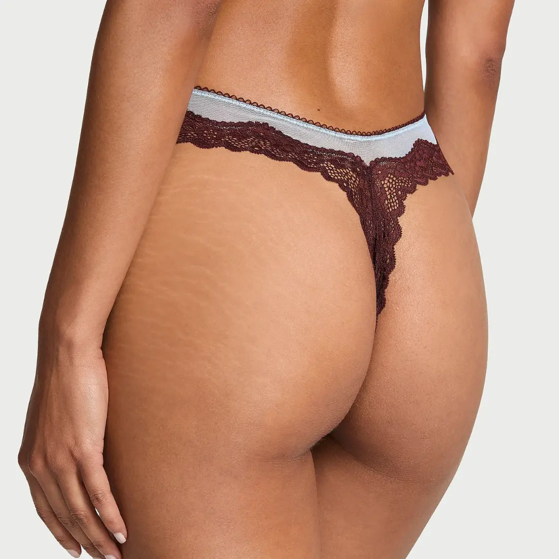 Сітчасті стрінги з мереживом Light Blue