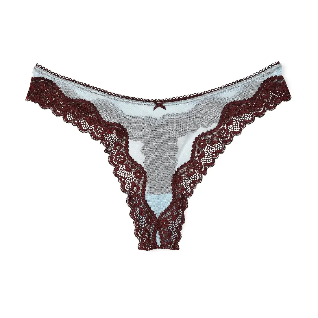 Сітчасті стрінги з мереживом Light Blue