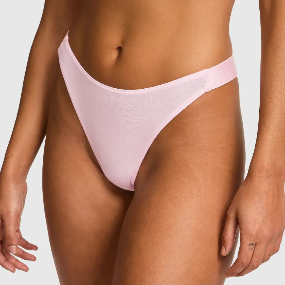 Стрінги Victoria's Secret PINK Logo Cotton Pink Tulip