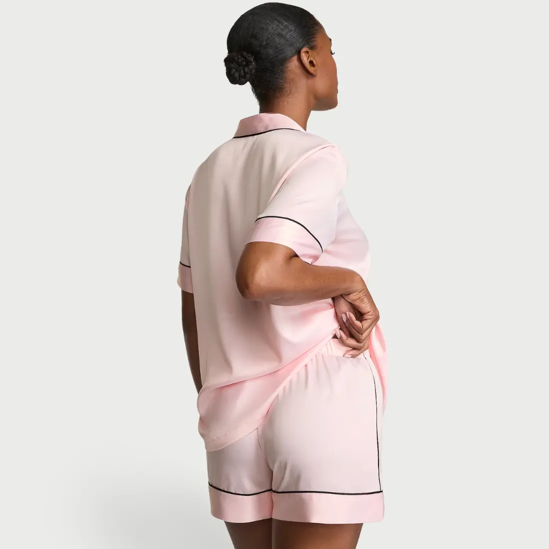 Сатинова піжама Victoria's Secret Angel Pink шорти