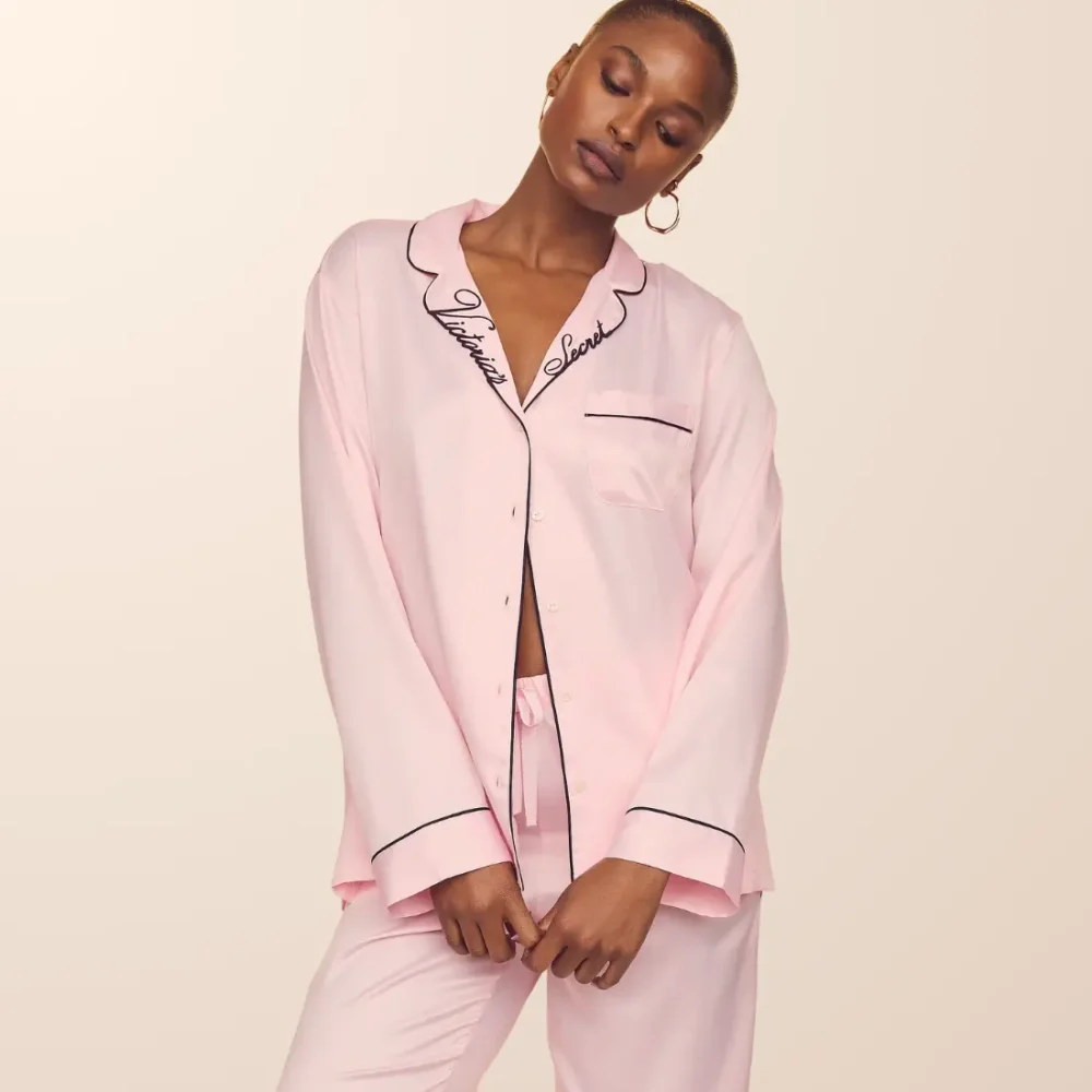 Сатинова піжама Victoria's Secret Angel Pink