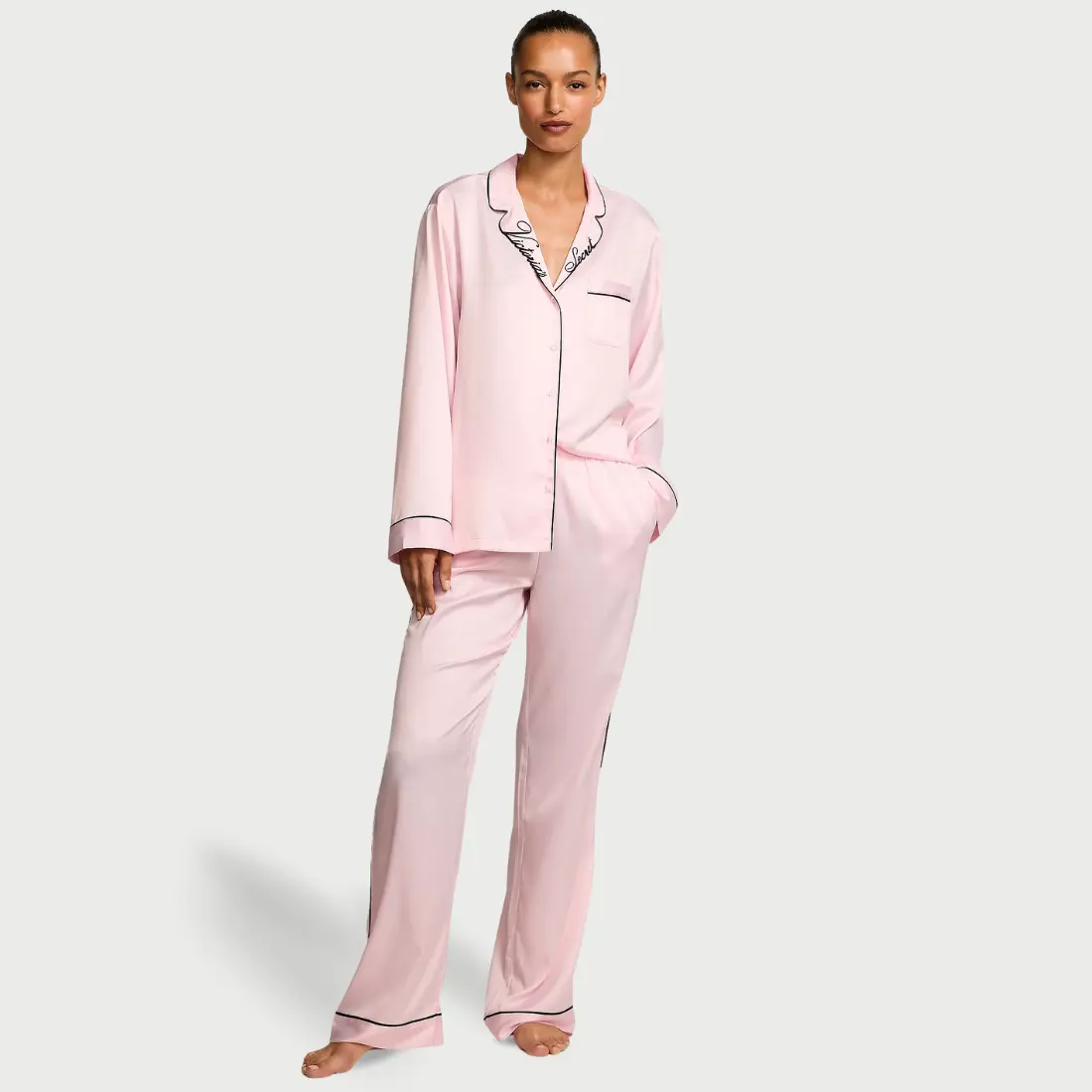 Сатинова піжама Victoria's Secret Angel Pink