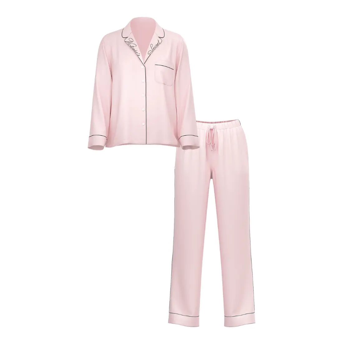 Сатинова піжама Victoria's Secret Angel Pink