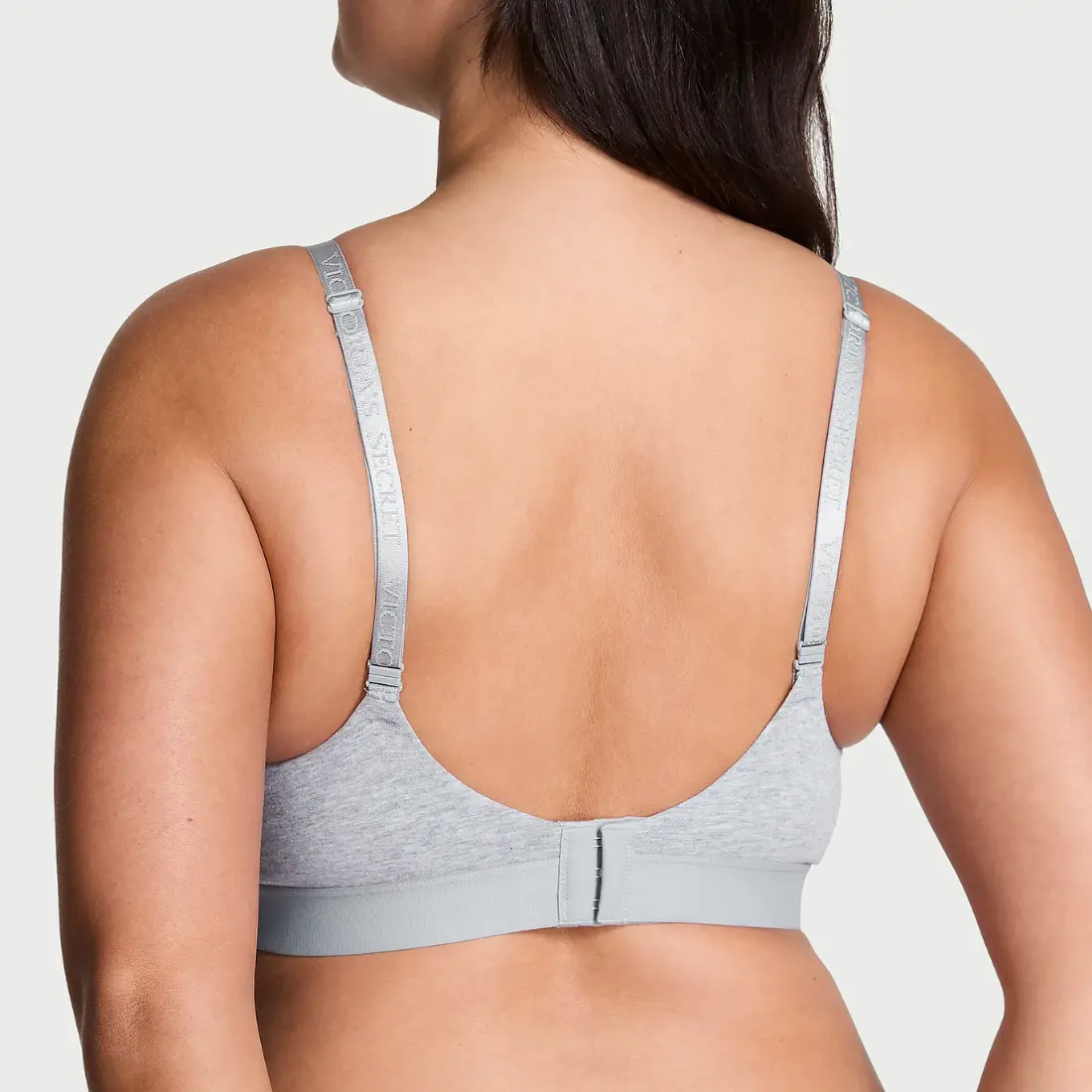 Бюстгальтер Victoria's Secret з патчем Сірий без кісточок з легким ущільненням, Medium Heather Grey
