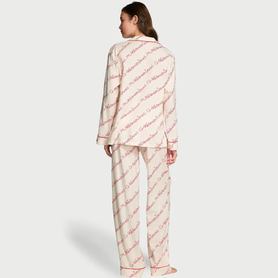 Фланелева піжама Victoria's Secret Coconut White Script штани