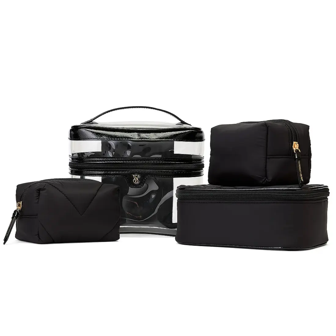 Набір косметичок Victoria's Secret 4 шт. Black V-Quilt
