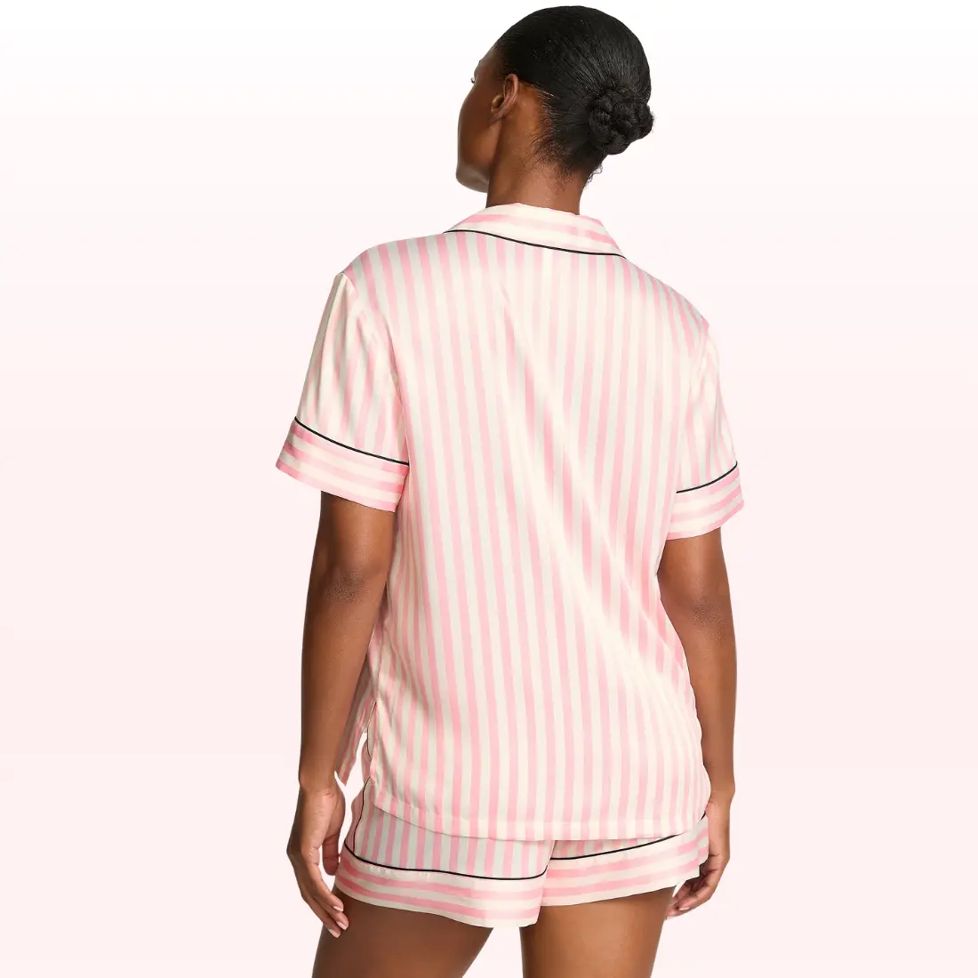 Сатинова піжама Victoria's Secret Stripes VS Print шорти