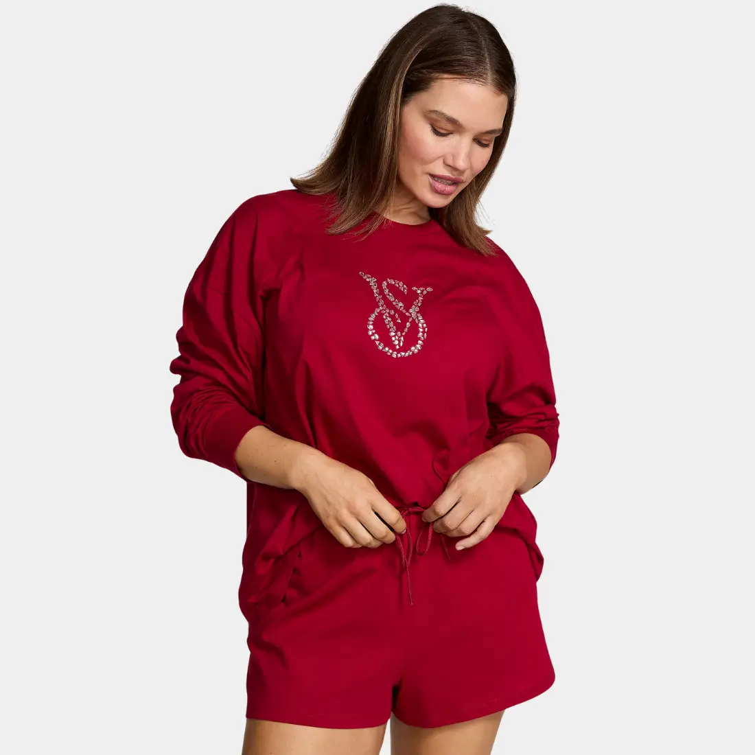 Бавовняна піжама Victoria's Secret Shine Red шорти