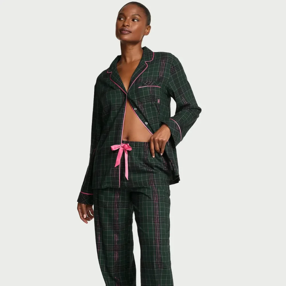 Фланелева піжама Victoria's Secret Clover Green Plaid штани