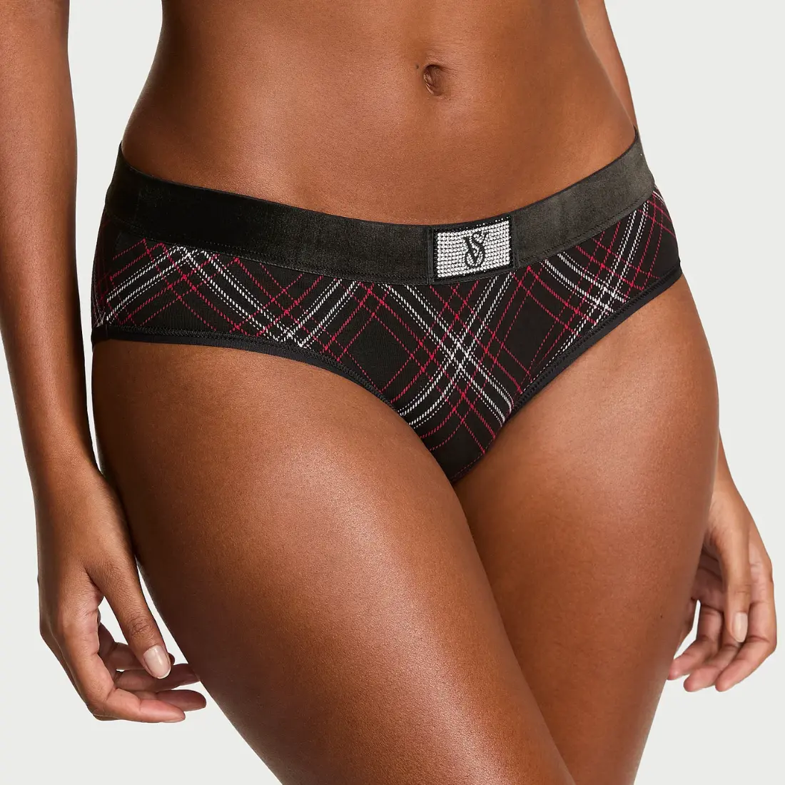 Хіпхаггери жіночі Victoria's Secret Shine Patch Black Plaid