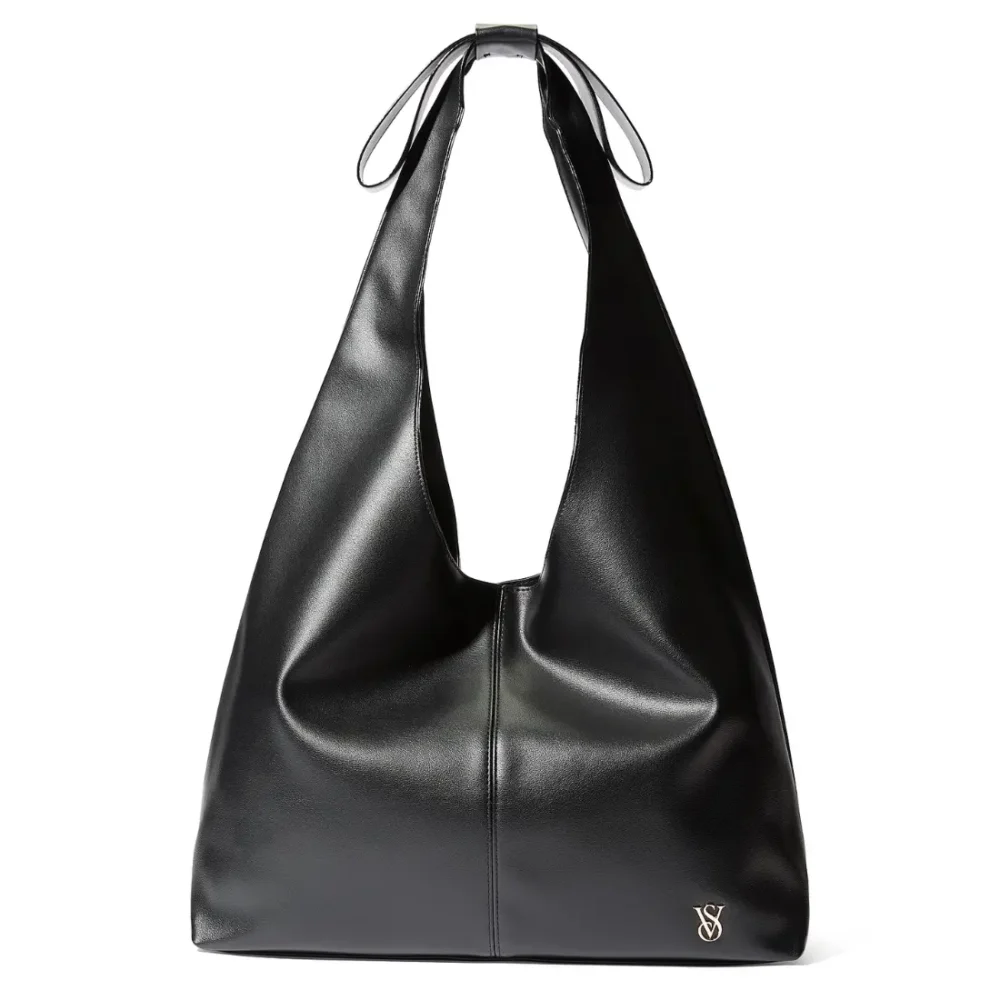 Сумка-шопер Victoria's Secret Slouchy Tote Black з екошкіри