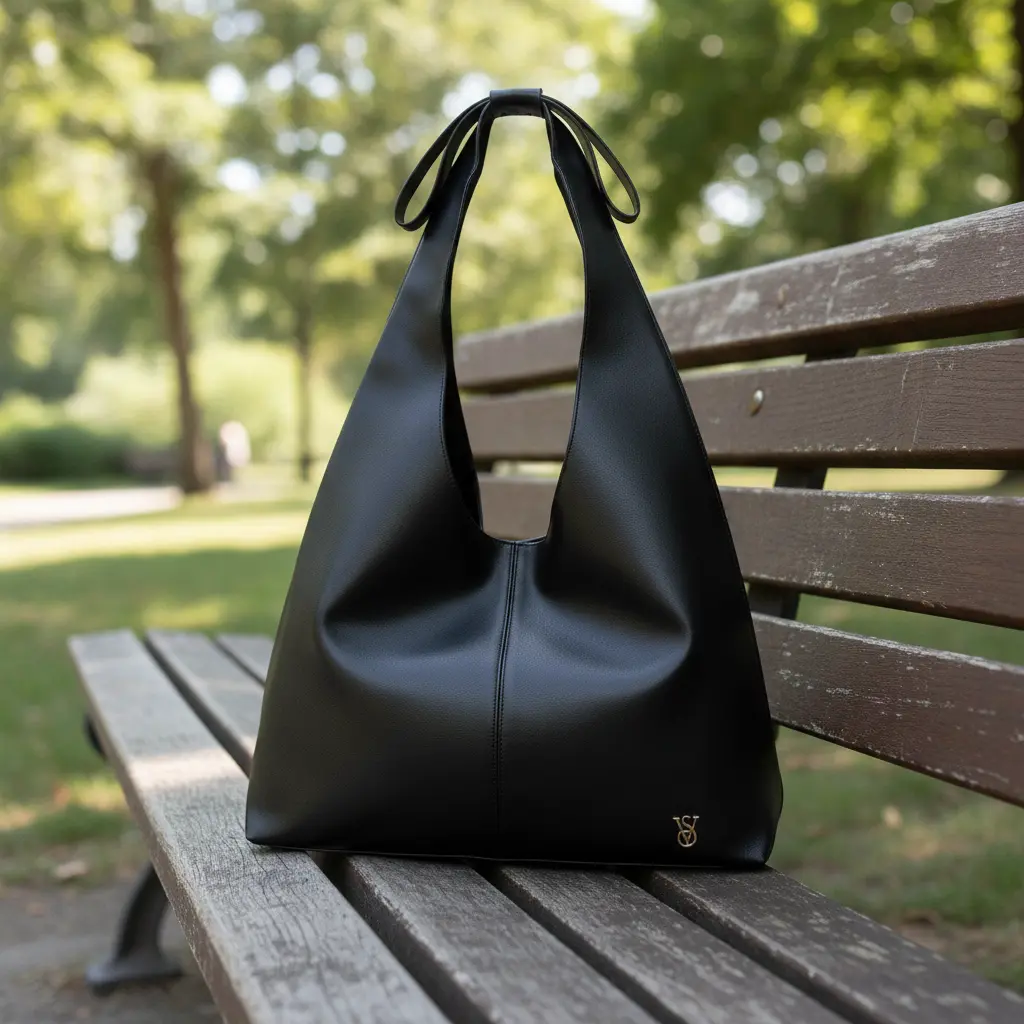 Сумка-шопер Victoria's Secret Slouchy Tote Black з бантом