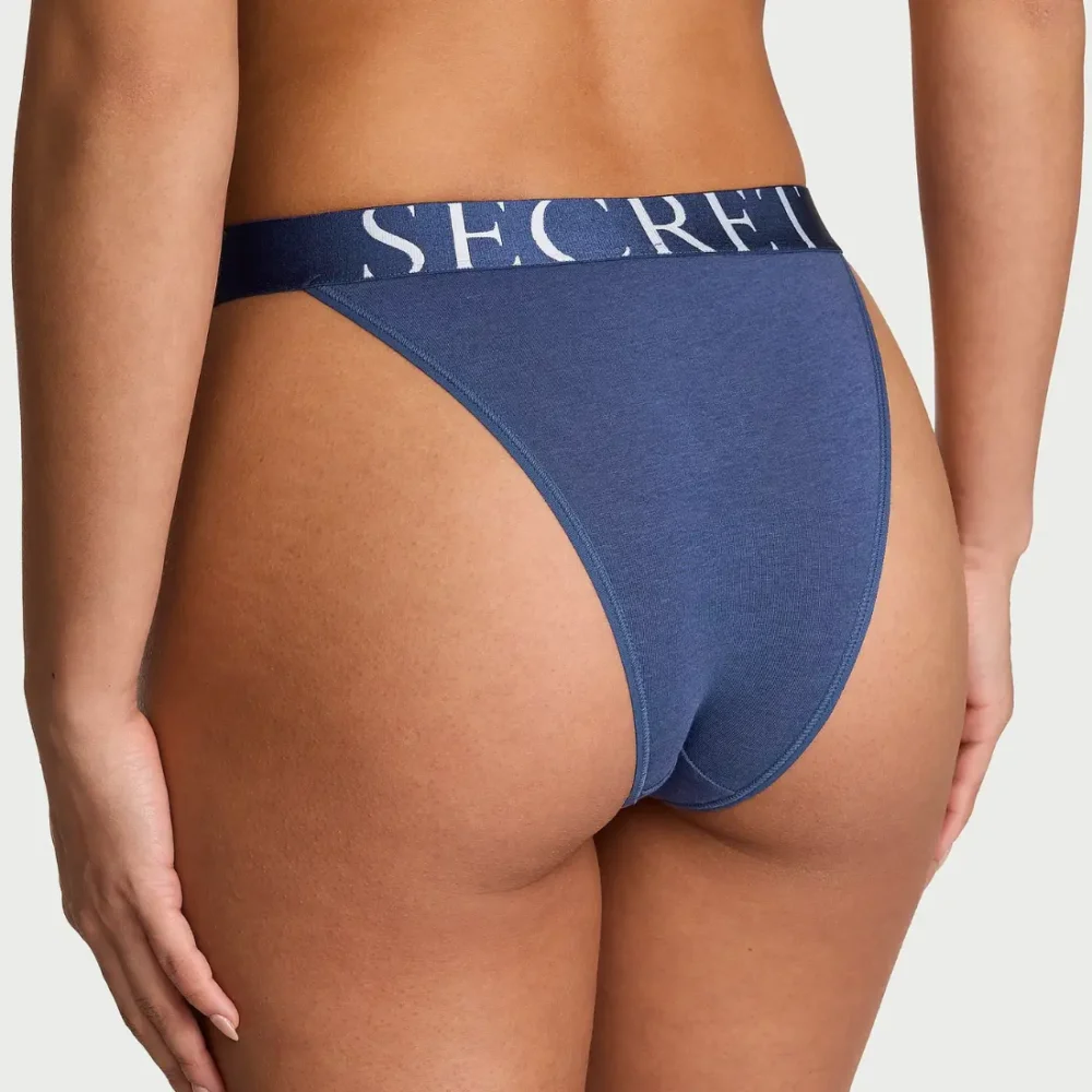 Бавовняні бріфи Victoria's Secret Exploded Logo Ink Blue