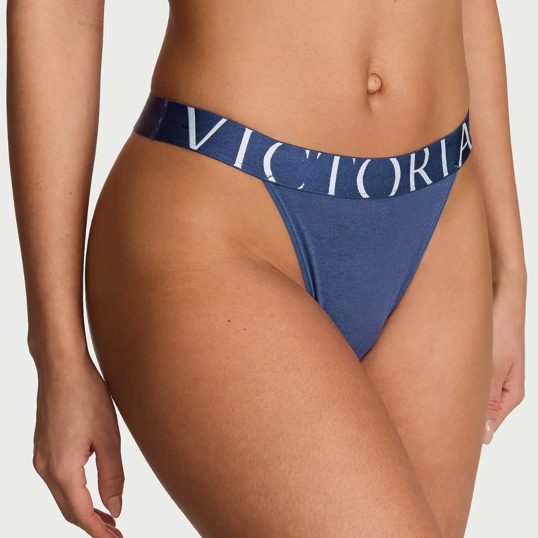 Бавовняні бріфи Victoria's Secret Exploded Logo Ink Blue