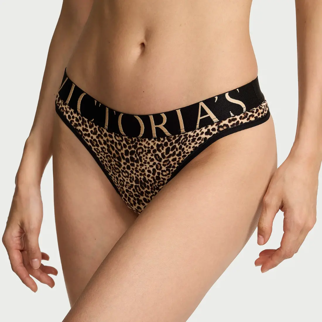 Бавовняні стрінги Victoria's Secret Exploded Logo Leopard