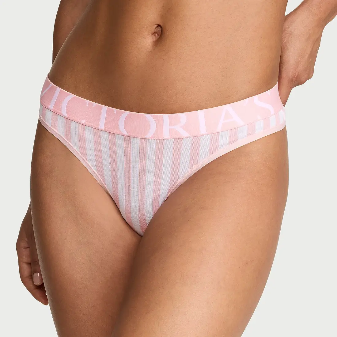 Бавовняні стрінги Victoria's Secret Exploded Logo Stripes