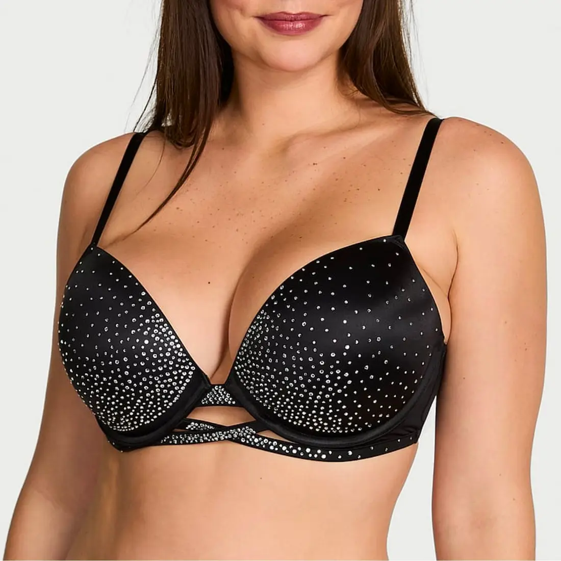 Бюстгальтер пуш-ап Victoria's Secret Sparkle Crystal Black