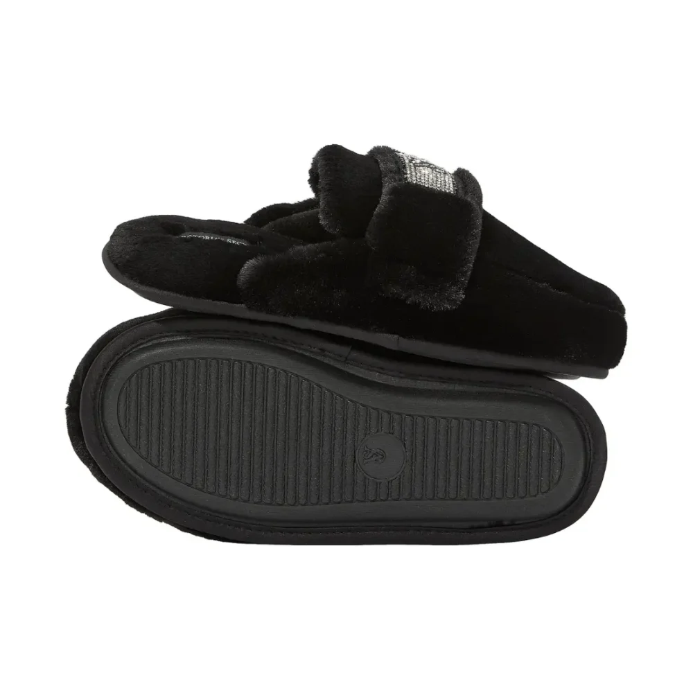 Плюшеві капці з патчем VS Luxe Plush Shine Patch Black