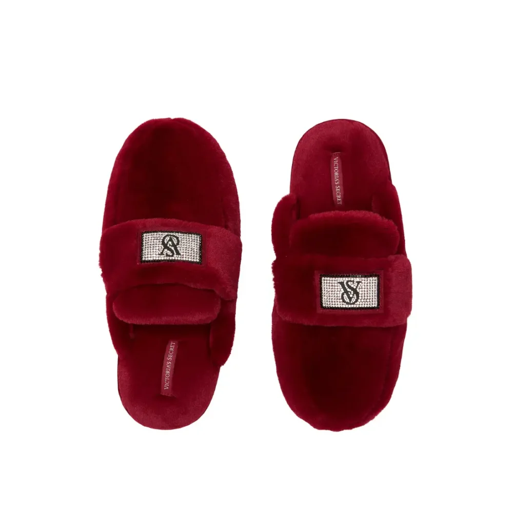 Плюшеві капці з патчем VS Luxe Plush Shine Patch Red Lacquer