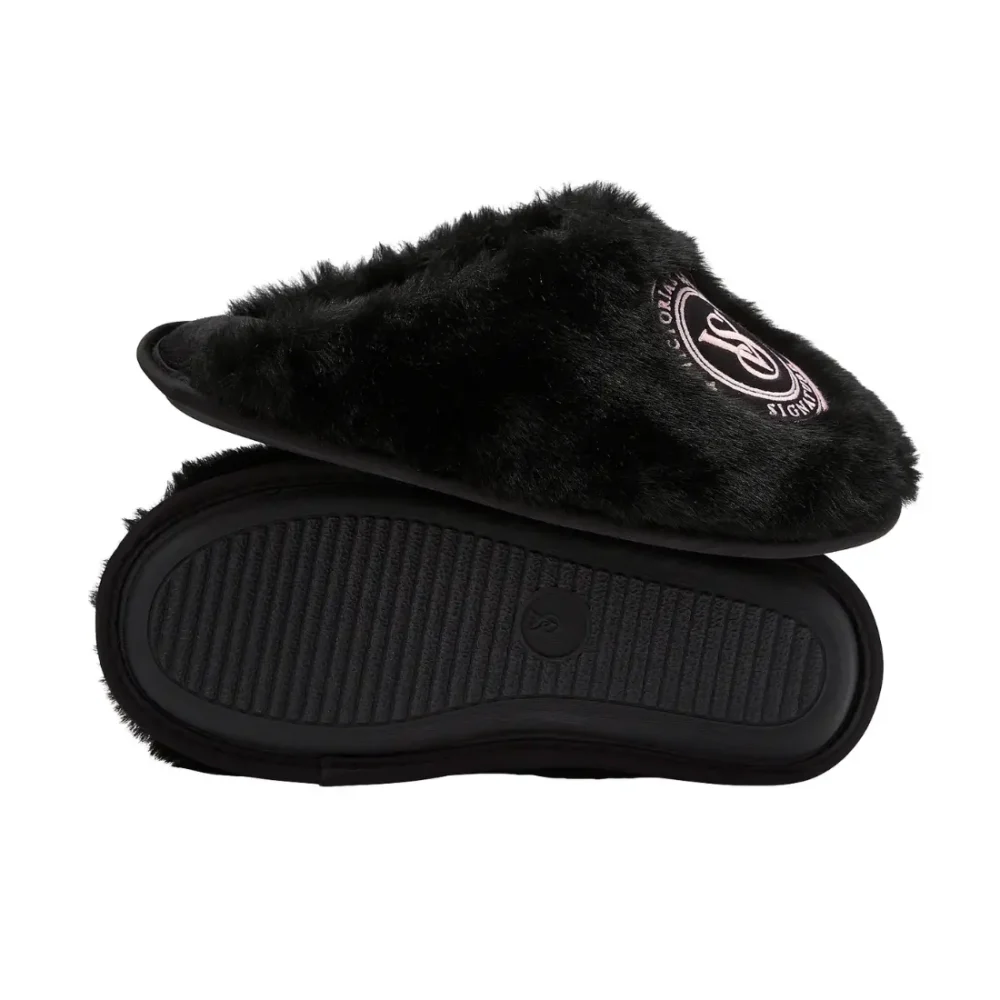 Пухнасті капці Victoria's Secret Faux Fur Slippers Black