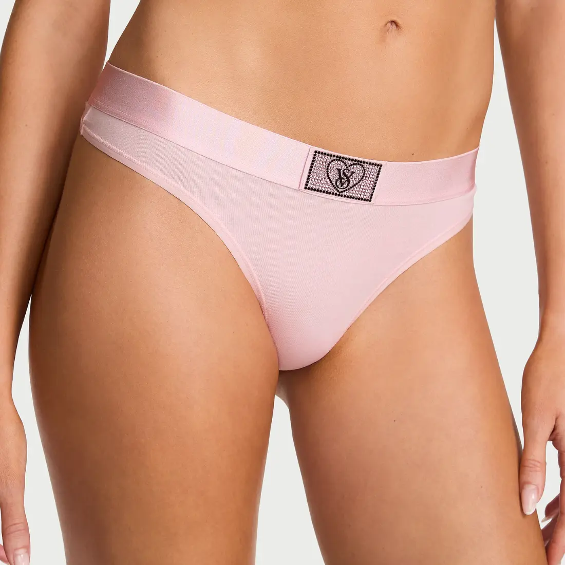 Стрінги Victoria’s Secret Heart Shine Patch Bermuda Pink