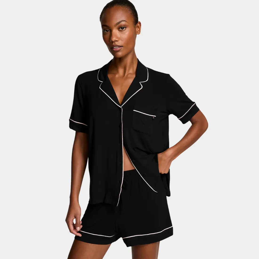 Чорна модалова піжама Victoria's Secret Black з шортами