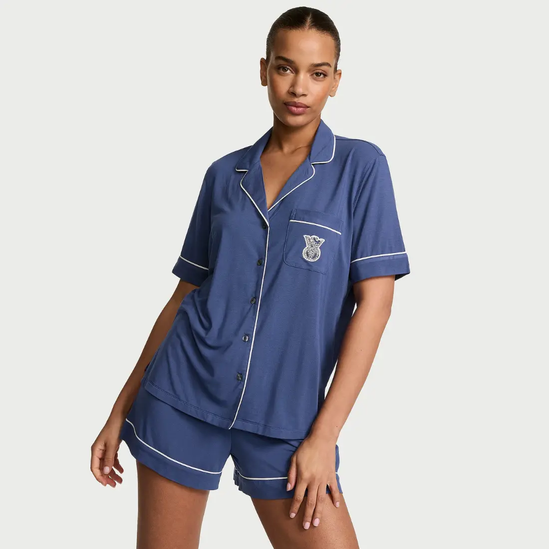 Модалова піжама Victoria's Secret Ink Blue з шортами