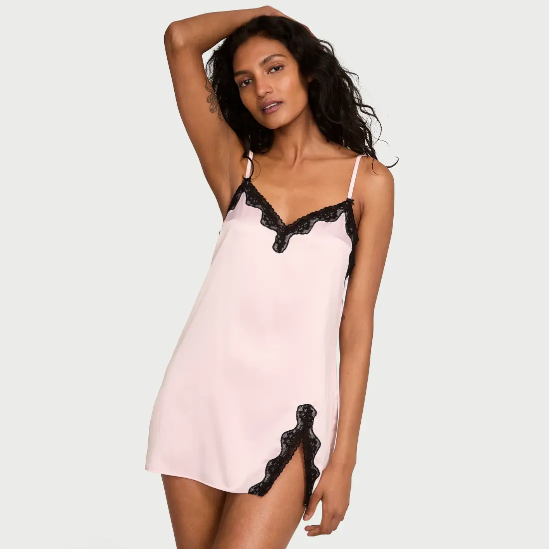 vs-tease-satin-lace-trim-mini-slip-angel-pink