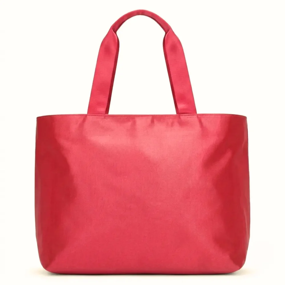 Рожева сумка шопер Victoria's Secret Monogram Logo Tote Bag вигляд ззаду